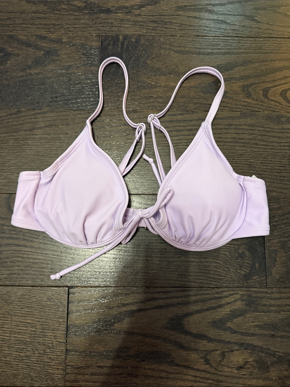 wild fable Light Lavender Tie-Front Bikini Top
